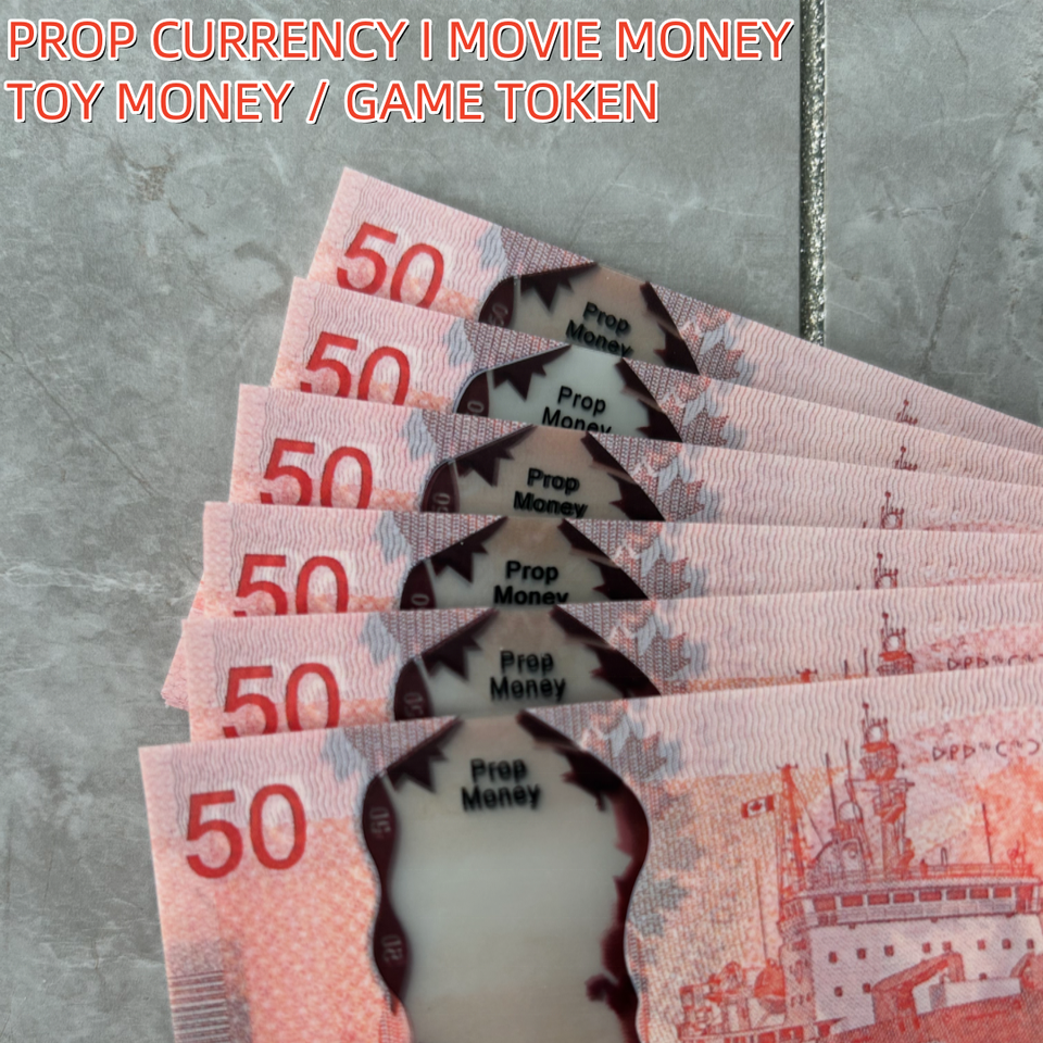 Best Quality ULTRATHIN Polymer 0.08mm Canadian Prop Money Canada Realistic Bulk 0.08 Prop Money Double Sides Matte