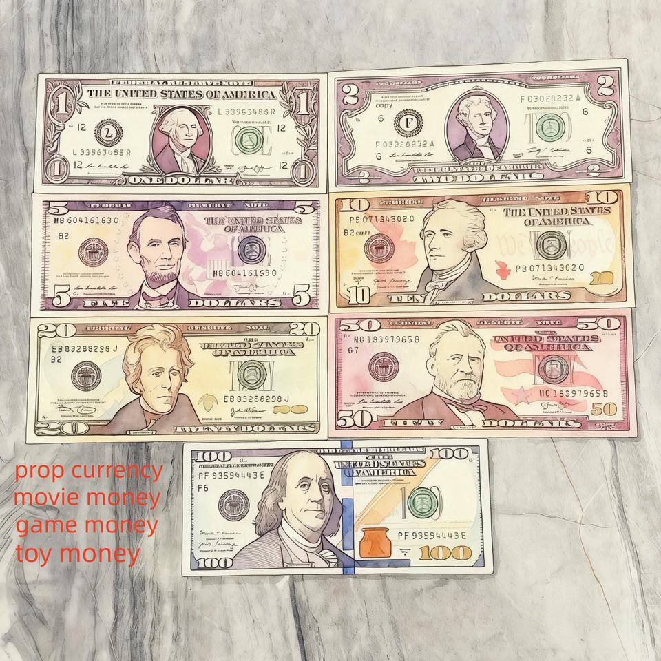 Hot Selling High Quality Dollar Prop Currency Realistic 10 20 50 100 USD Prop Banknotes for Party, Wedding, Film and Television