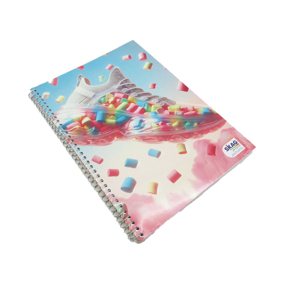 Samir & Aly Libraries Skag Notebook 120 Sheets 70gsm 3 Dividers 210×297 cm – Marshmello Trainer