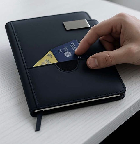TePee-X Promotional Materials NB-17-12-POCKET -- Rubber Notebook