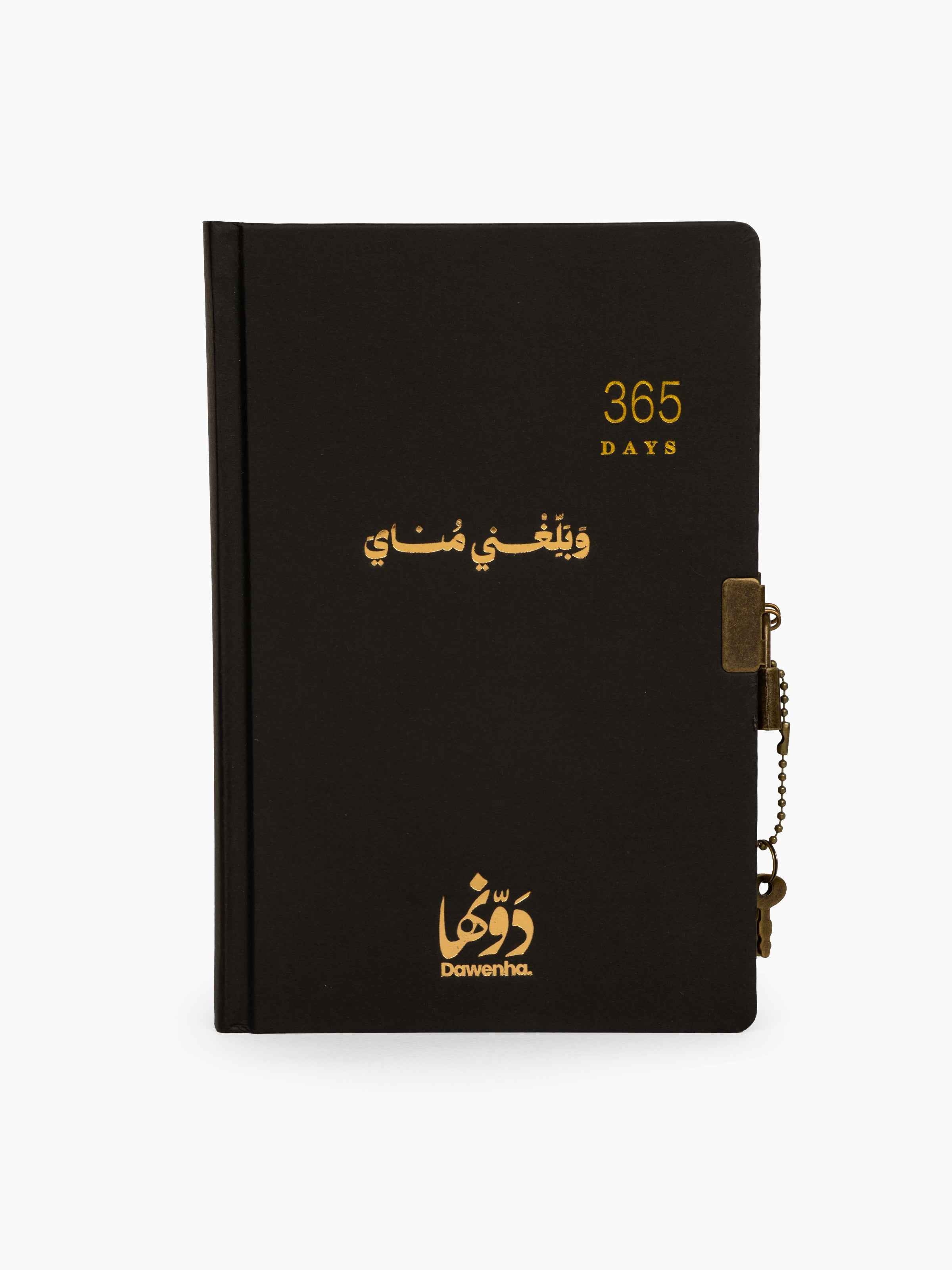365 Days Locked Agenda Black