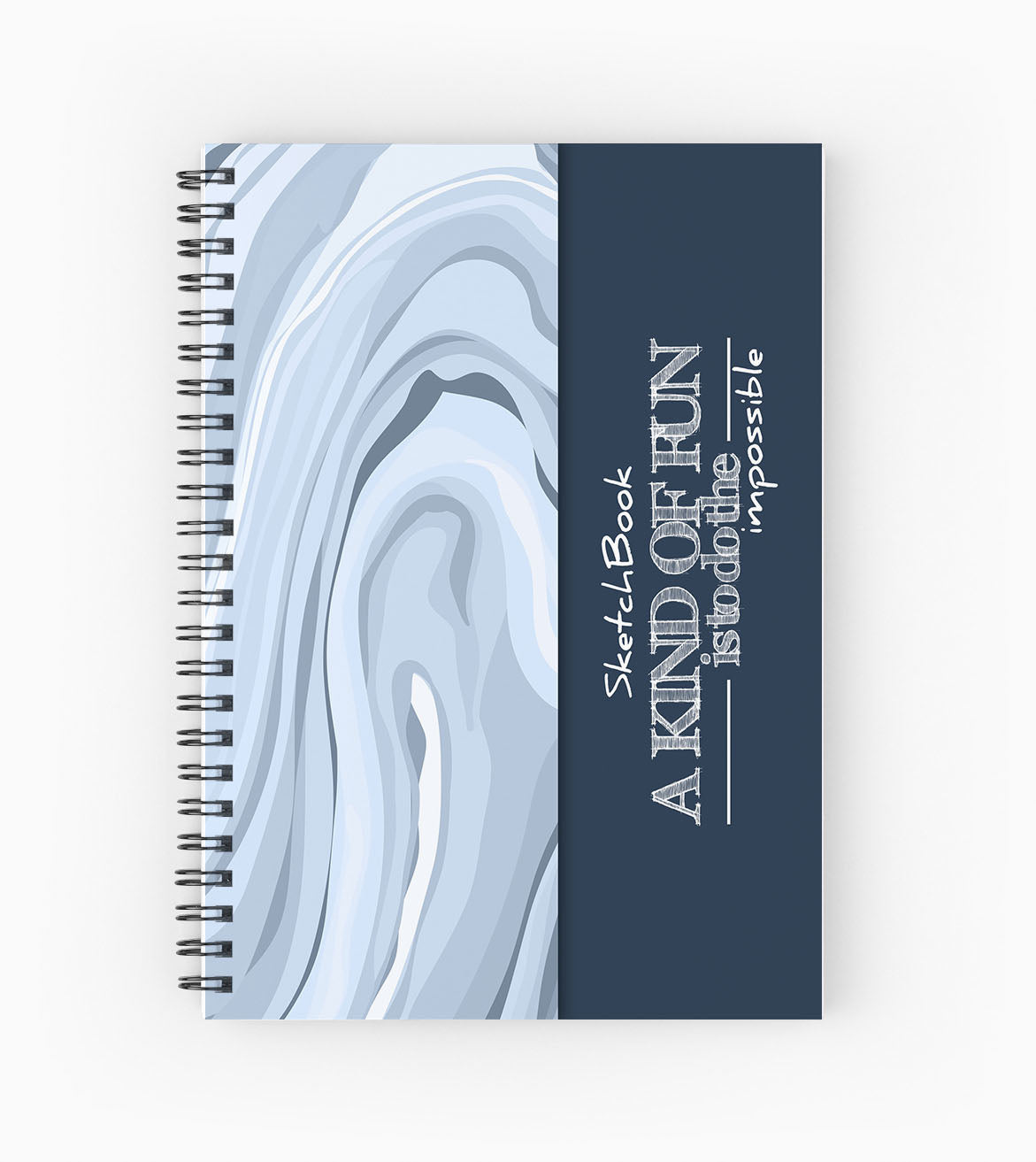 Sketchbook | 20 X 14 cm - (Half Cover) - Blue
