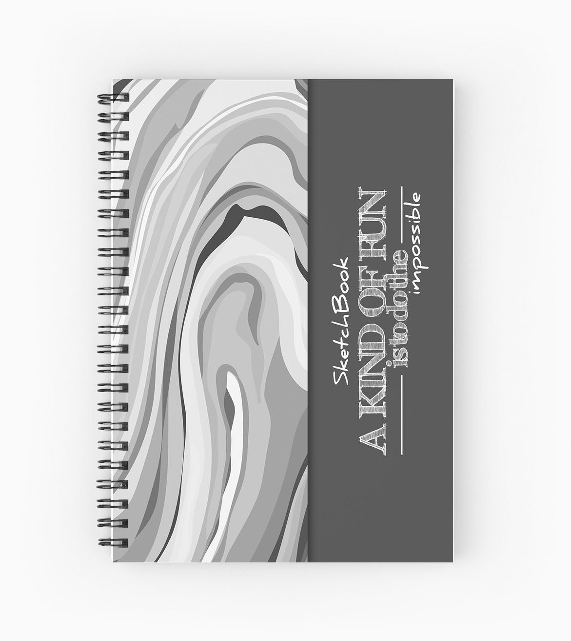 Sketchbook | 20 X 14 cm - (Half Cover) - Grey