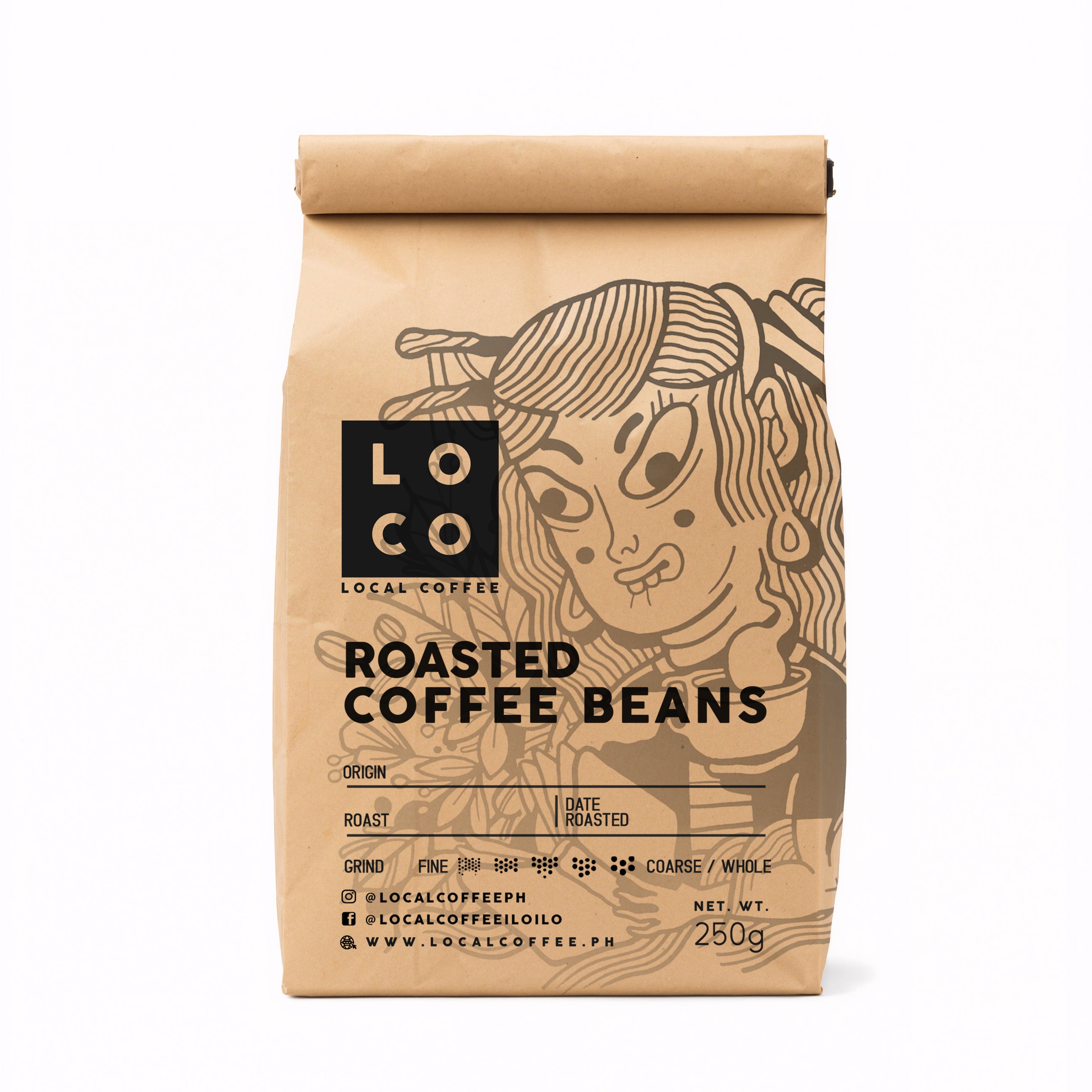 LoCo Local Coffee LoCo Local Coffee – Iloilo Native Roasted Coffee Beans | 100% Philippine Robusta | 250g