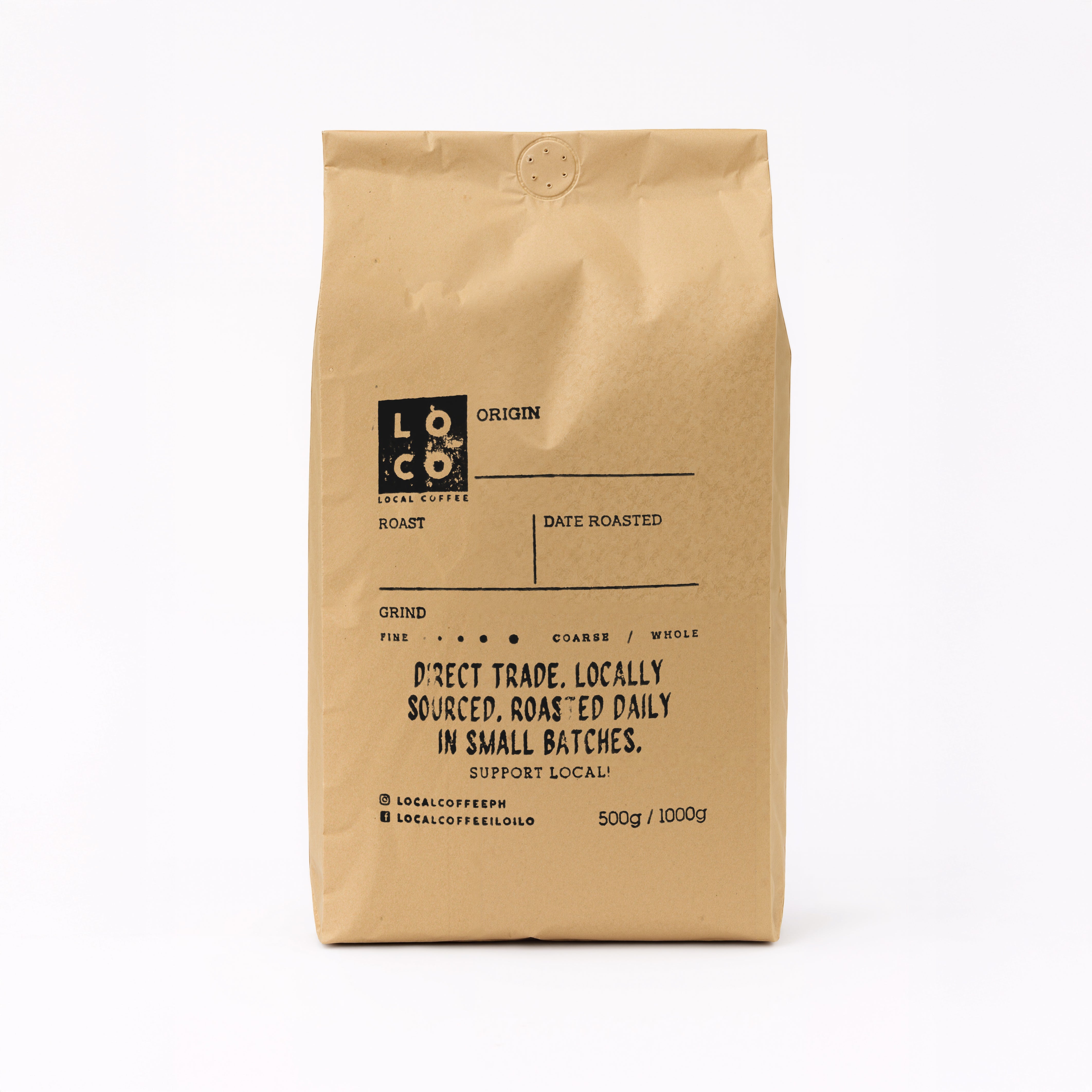 LoCo Local Coffee LoCo Local Coffee – Iloilo Native Roasted Coffee Beans | 100% Philippine Robusta | 500g