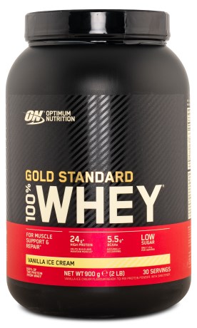 Svenskt Kosttillskott 100% Whey Gold Standard, Vanilla Ice Cream, 900 g