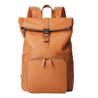Guangzhou Yuanfuyuan Leather Co., Ltd. Customization Vintage Genuine Leather Travel Backpacks for Men Cow Leather Backpack With...