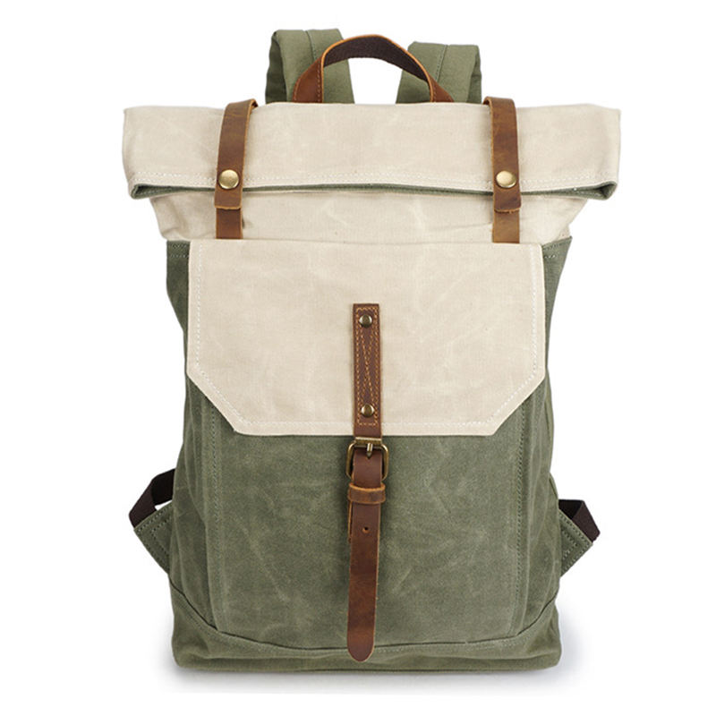 Guangzhou Yuanfuyuan Leather Co., Ltd. Vintage Travel Men's Backpack Waterproof Durable Canvas Laptop Bags Universal School...