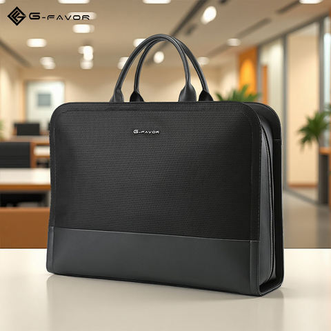 Outdoor Travel Storage Waterproof Microfiber Fabric and Leather Handbag Zipper Durable Waterproof Business Duffel Suit Bags