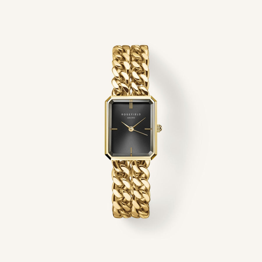 Rosefield Studio Double Chain Black Gold