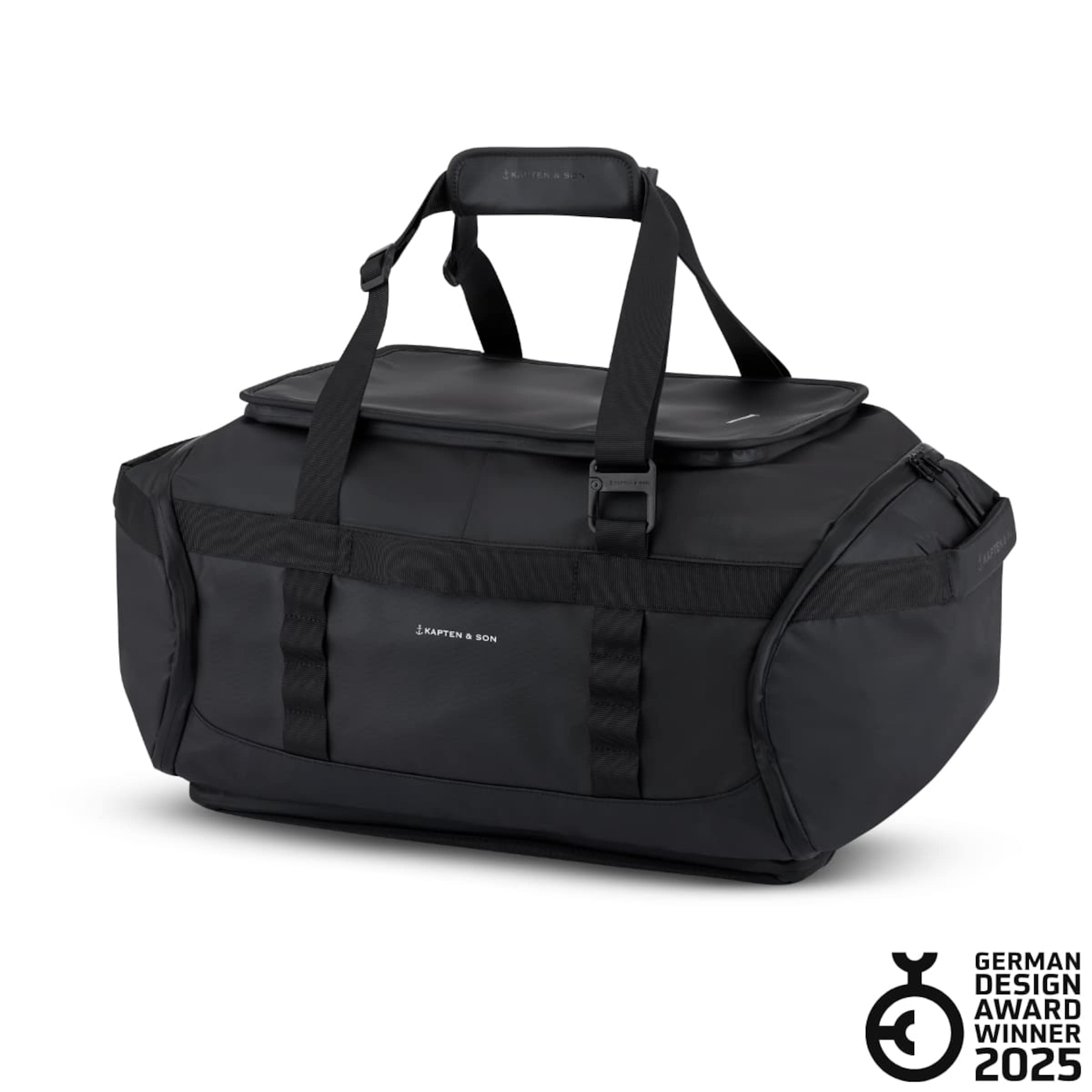 Kapten and Son Lisbon Duffle Backpack Medium All Black