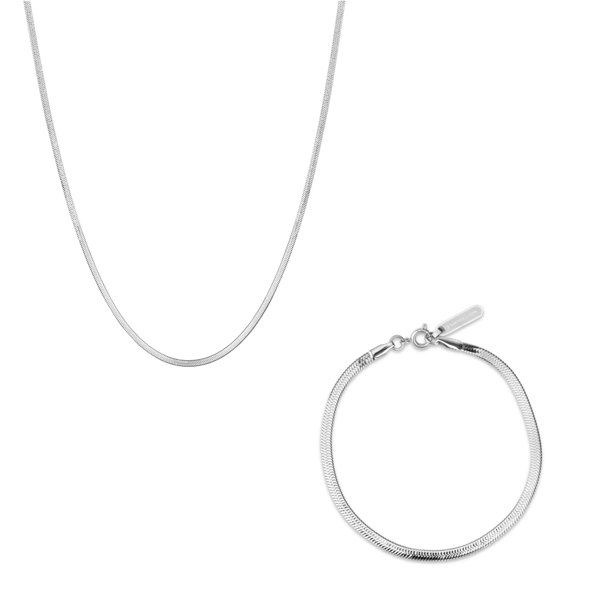 Jewellery Set Snake Silver