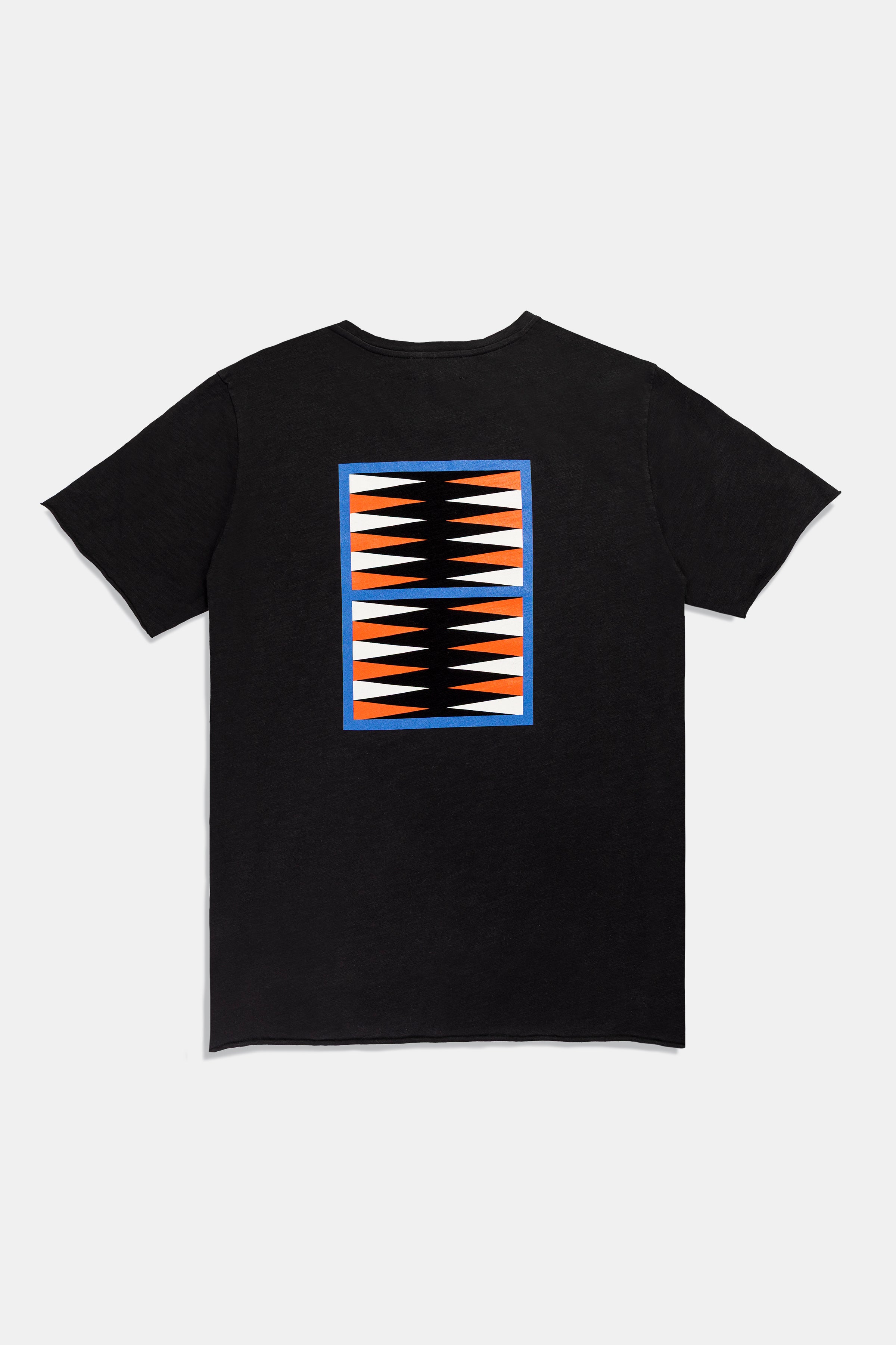 +351 Clothing T-SHIRT GRAPHIC BACKGAMMON BLACK