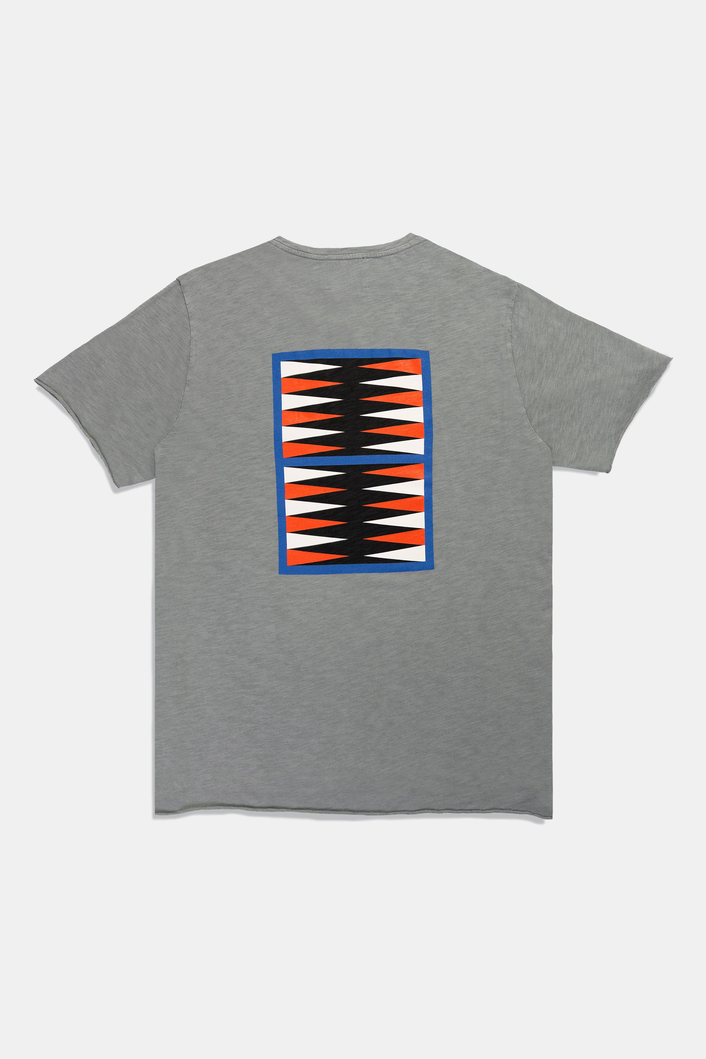+351 Clothing T-SHIRT GRAPHIC BACKGAMMON STONE GREY