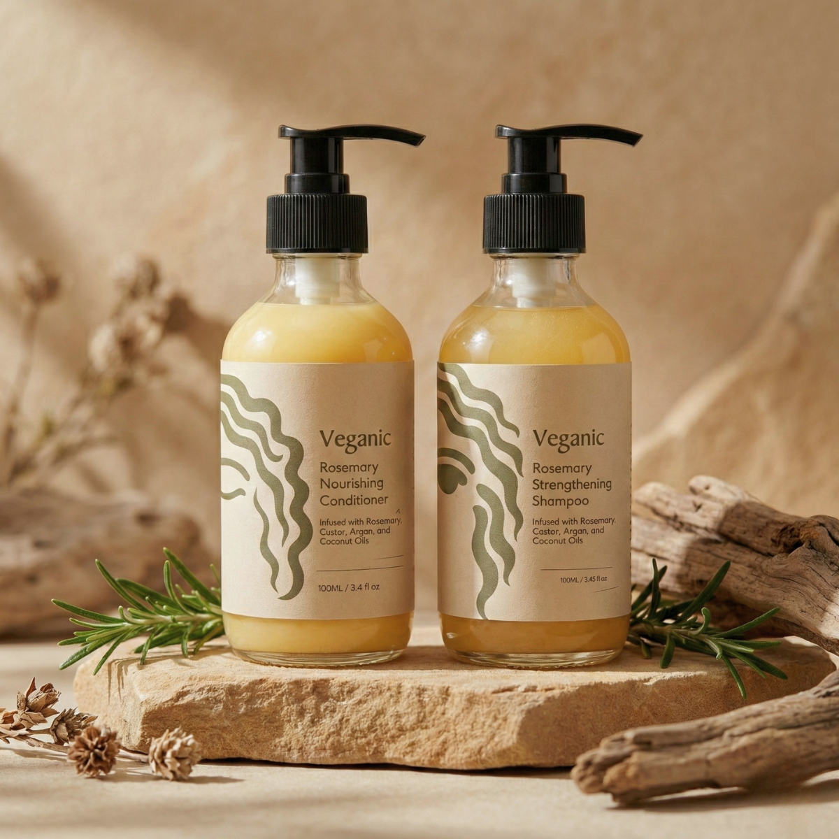 Veganic ROSEMARY SHAMPOO AND CONDITIONER