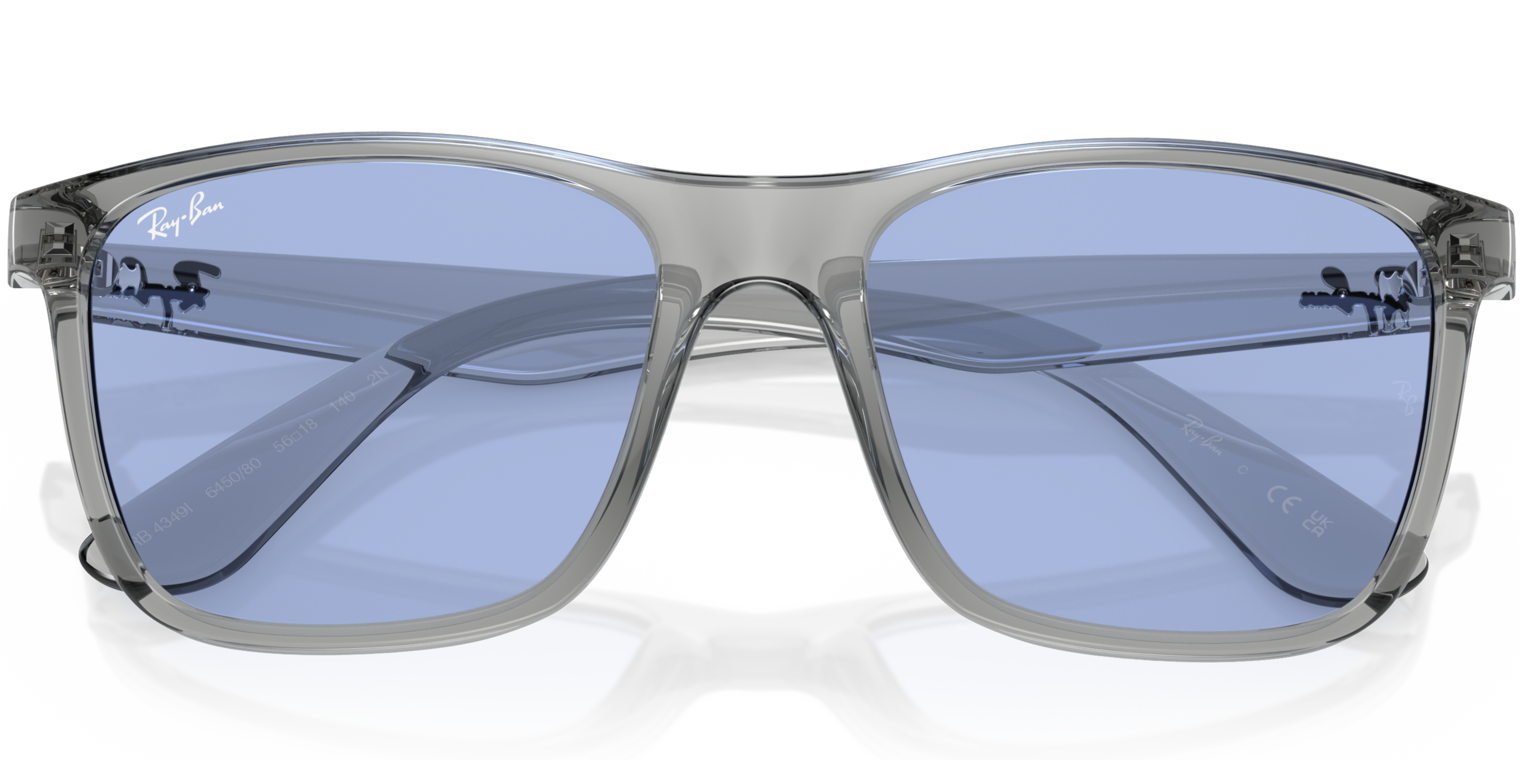 Ray-Ban 0RB4349I 645080 - Transparent grey sunglasses