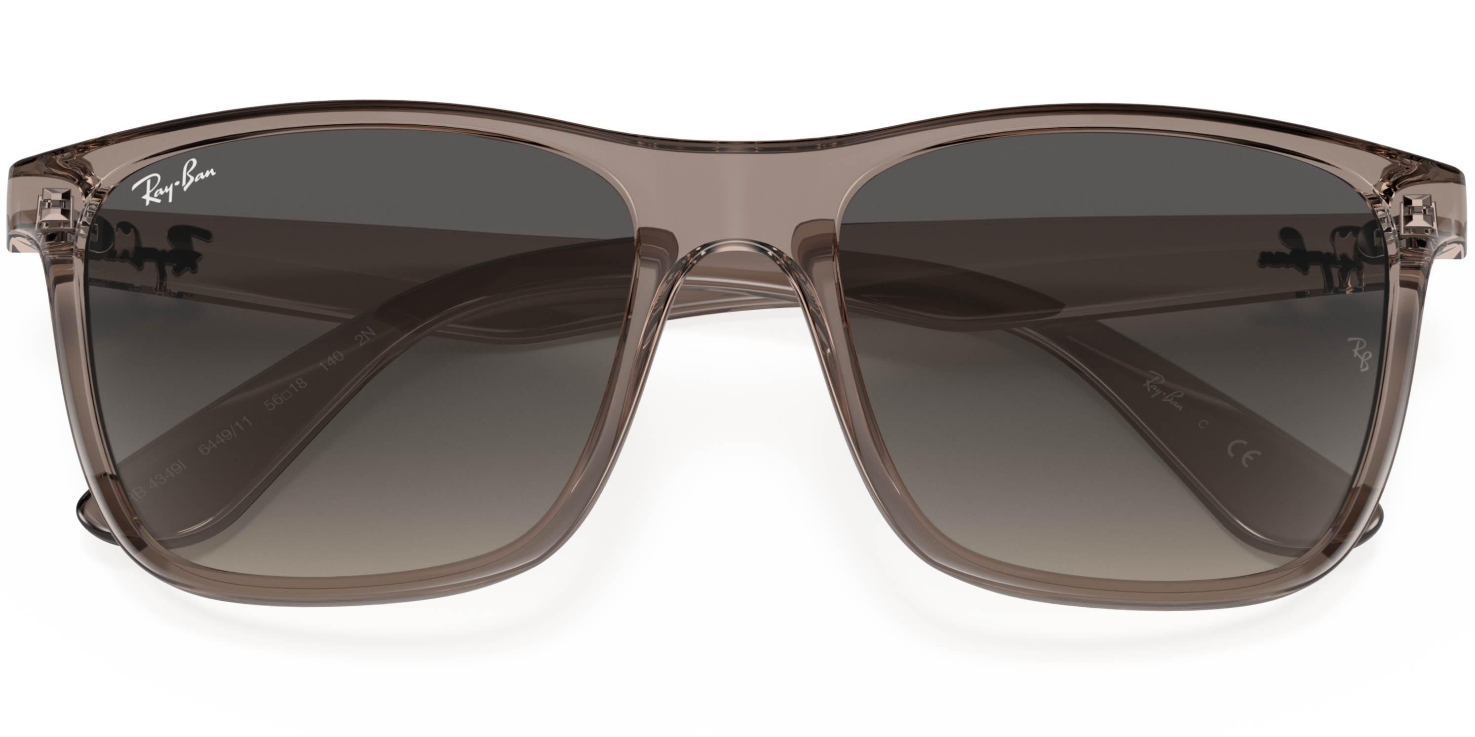 Ray-Ban 0RB4349I 644911 - Transparent grey sunglasses