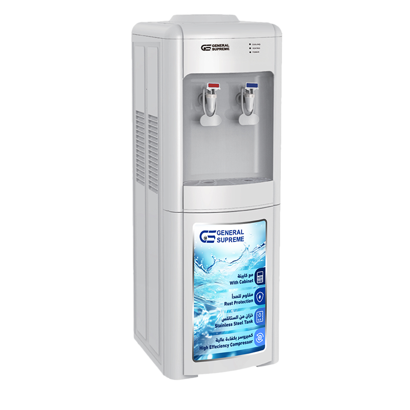 General Supreme, Water Dispenser Cold/Hot,Top Loading, Stainless Steel Tank, High-Performance Compressor, Child Lock, White, GS5660WT