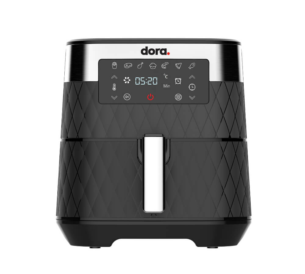 Dora Dora Digital Air Fryer 5.5L Touch Screen 1700W Black
