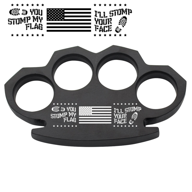 Panther Wholesale Stomp My Flag I Stomp Your Face Steam Punk Black Solid Metal Paper Weight