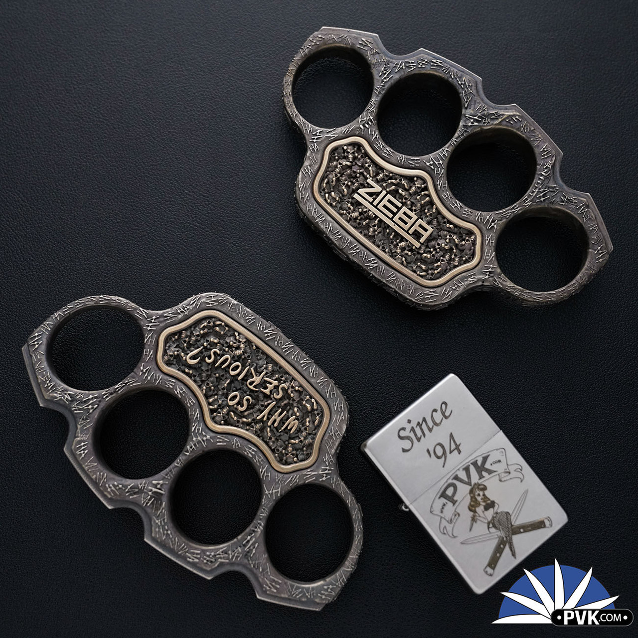 Michael Zieba Michael Zieba Brass Knuckle "Why So Serious" Yellow Brass Inlay