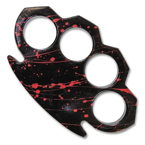 Kombativ.com Splattered Steel Knuckle Duster
