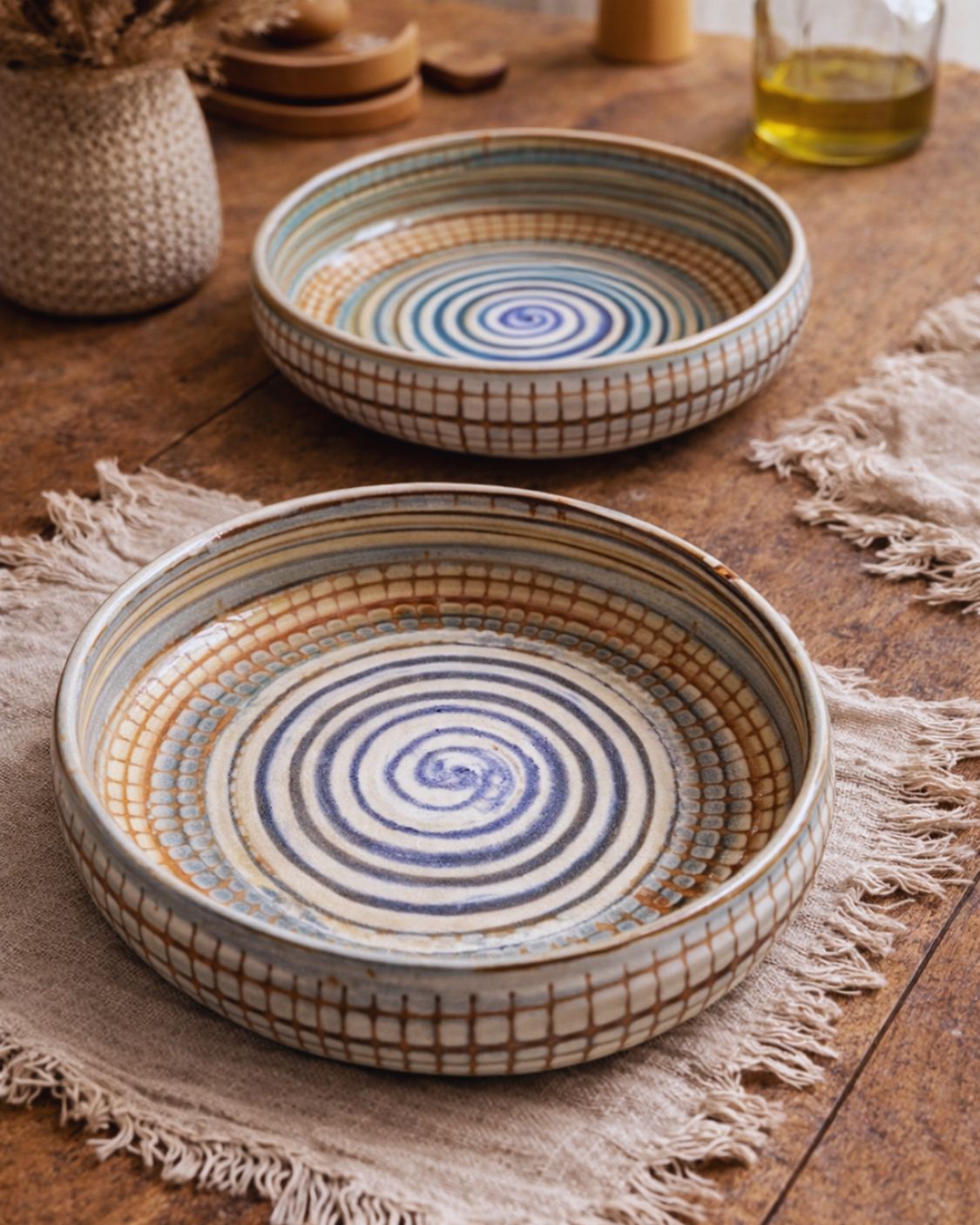 Decobate Earthy Spiral – Deep Serving Dish