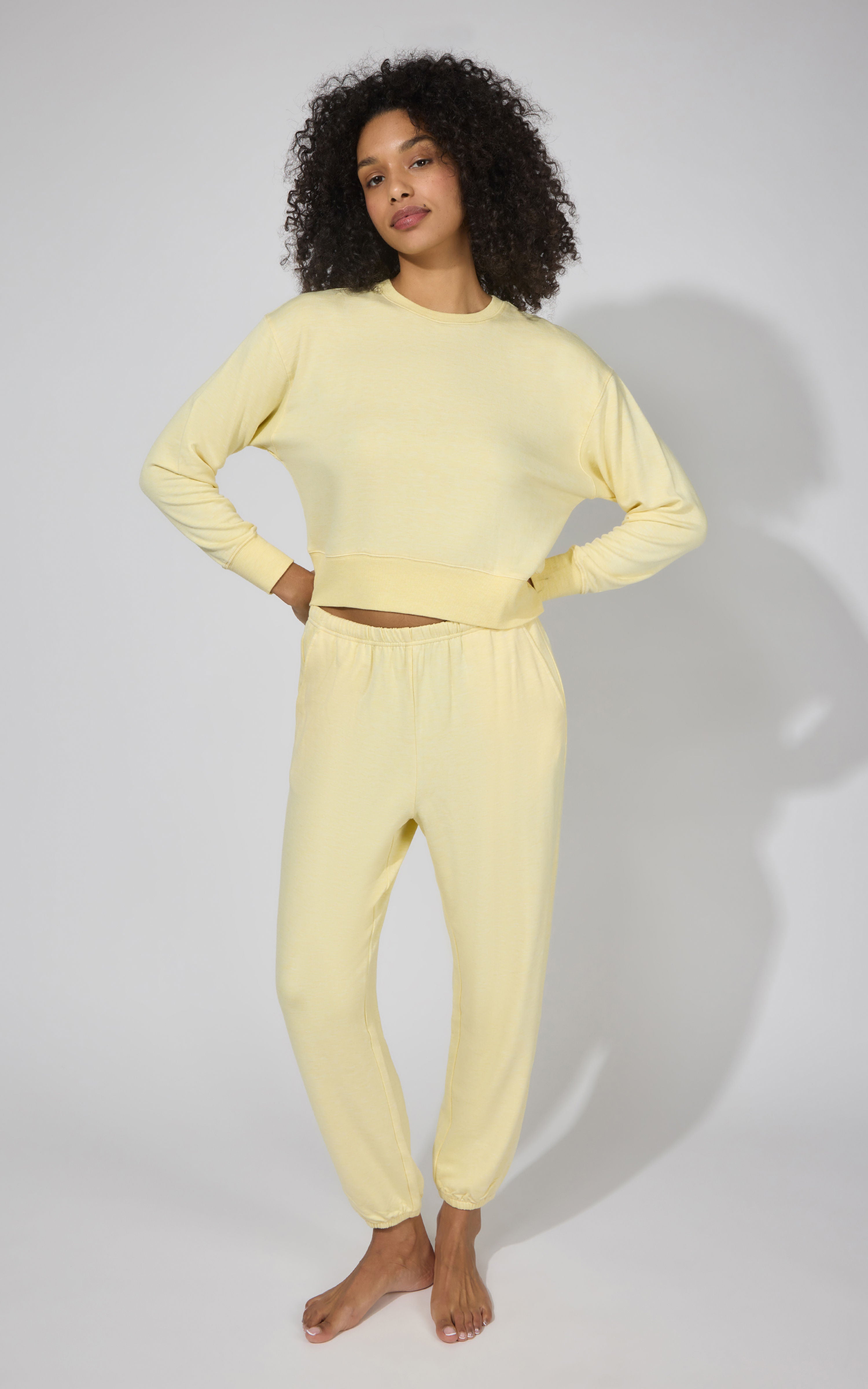 90 Degree by Reflex & Yogalicious Modal Terry Ridgewood Jogger w/ Inner Drawcord & Pocket