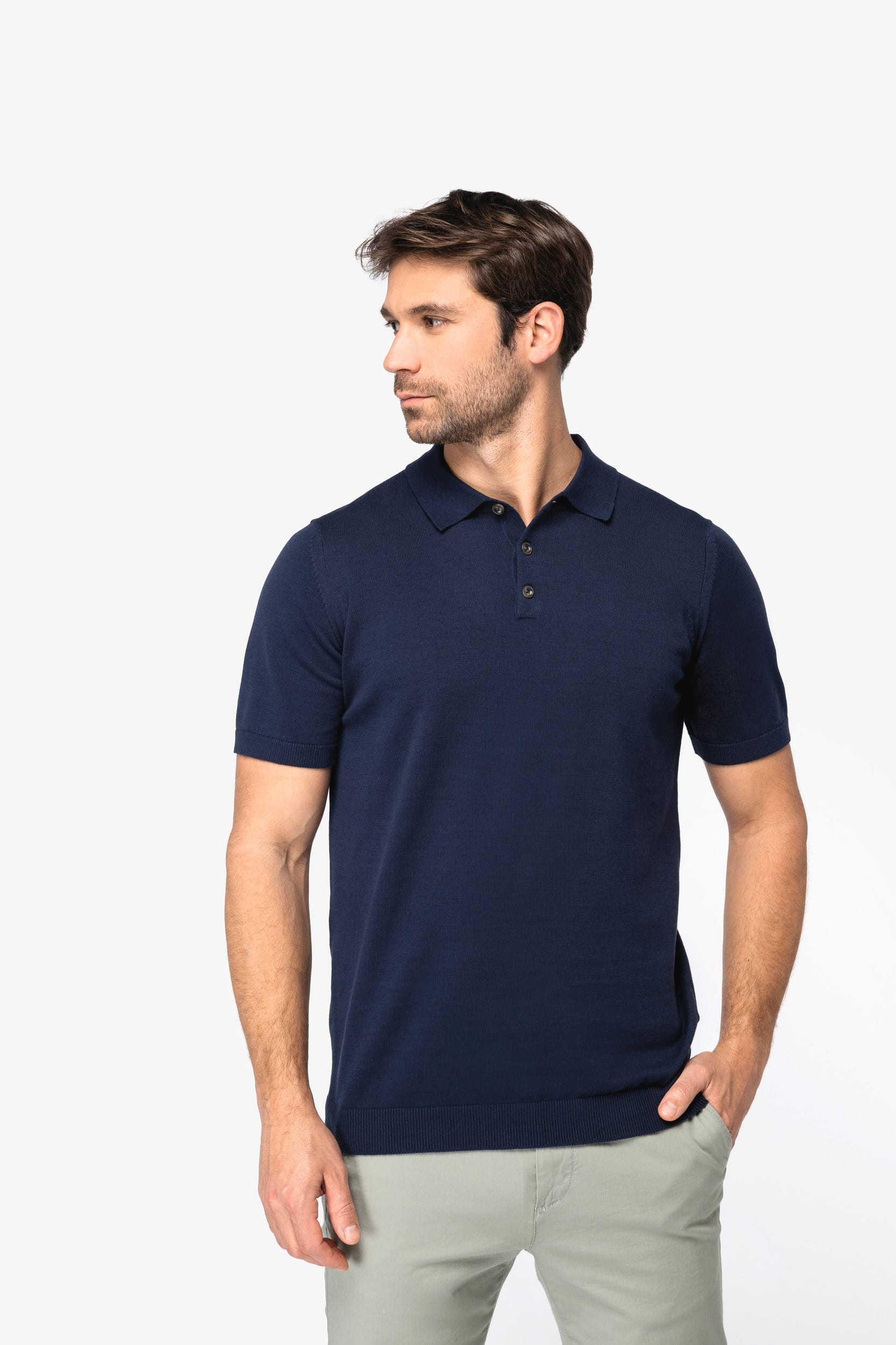 Spasso Eco-Friendly Knitted Polo for Men – 225 g/m² | SP203