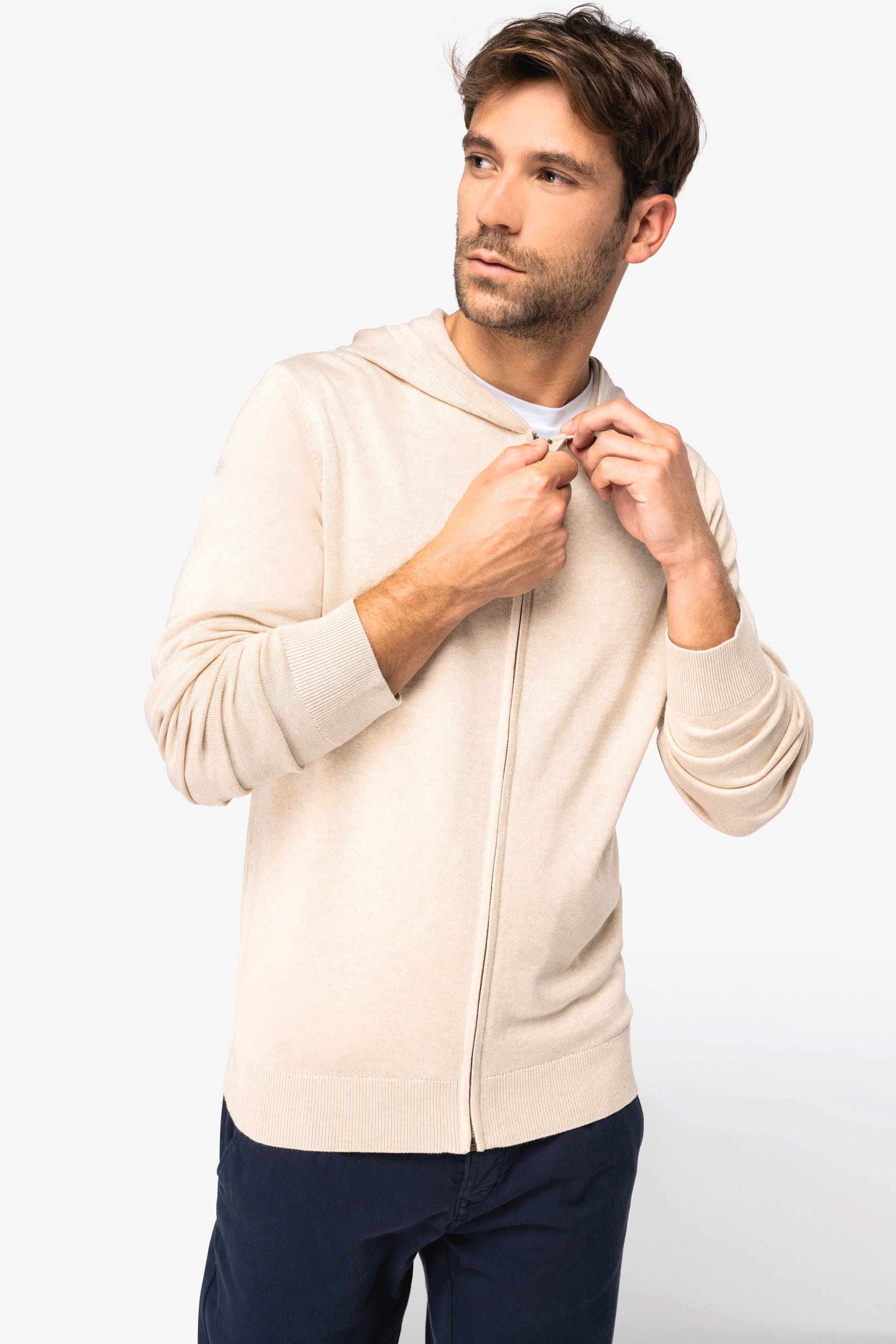 Spasso Men’s Hooded Lyocell & Organic Cotton Sweater – 245 g/m² | SP906