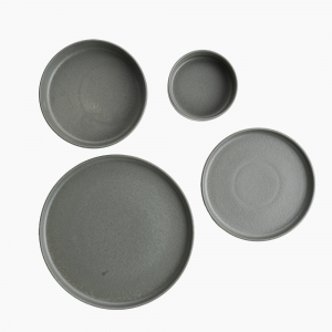 Tulipe Porcelain ( Matt Grey Code 31 Elipse Dinnerware Set, 24 Pieces )