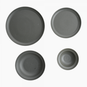 Tulipe Porcelain ( Matt Grey Code 31 Wings Dinnerware Set, 24 Pieces )
