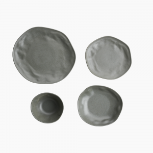 Tulipe Porcelain ( Matt Grey Code 31 Organicy Dinnerware Set, 24 Pieces )