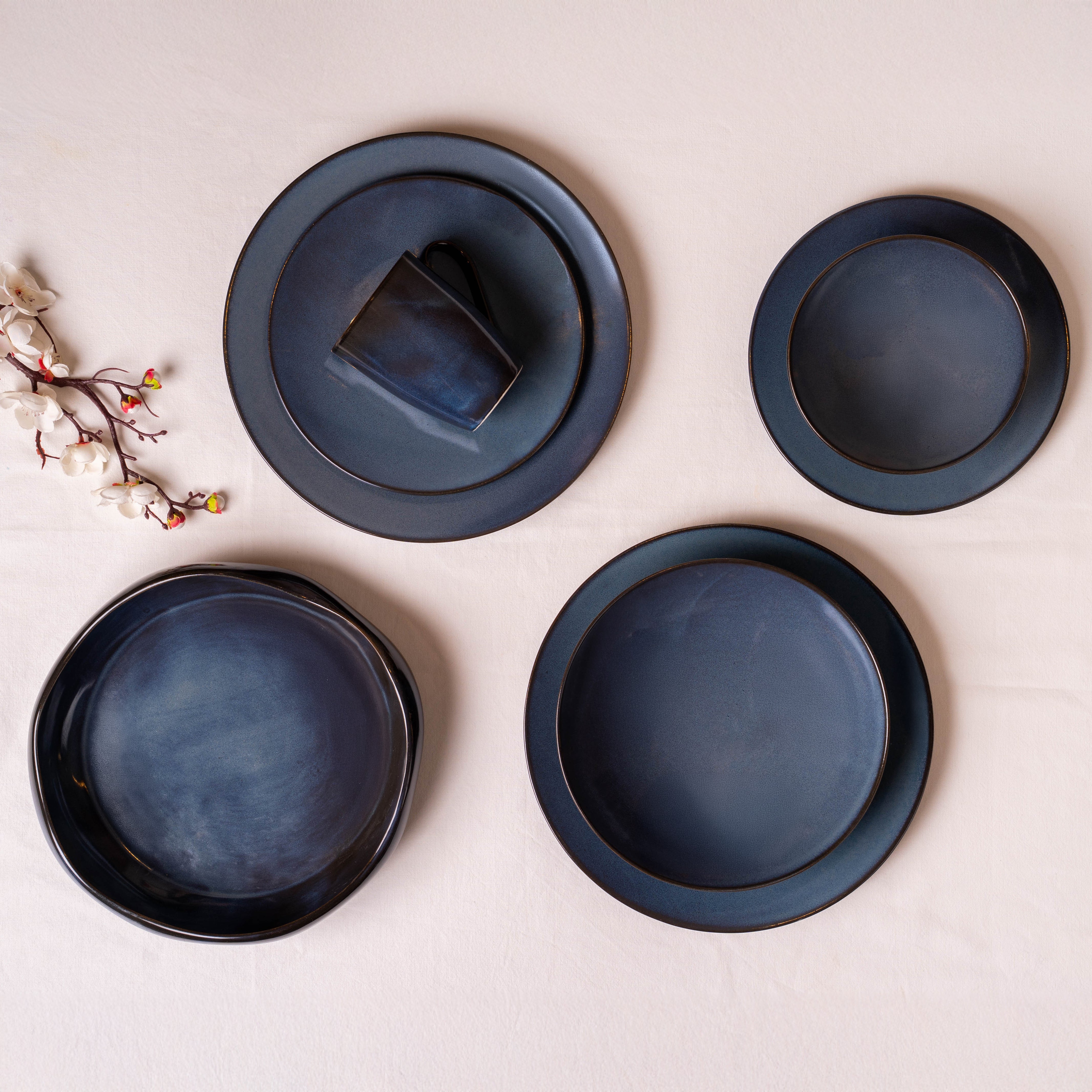 HomePro Porcelain Emerald Blue Set
