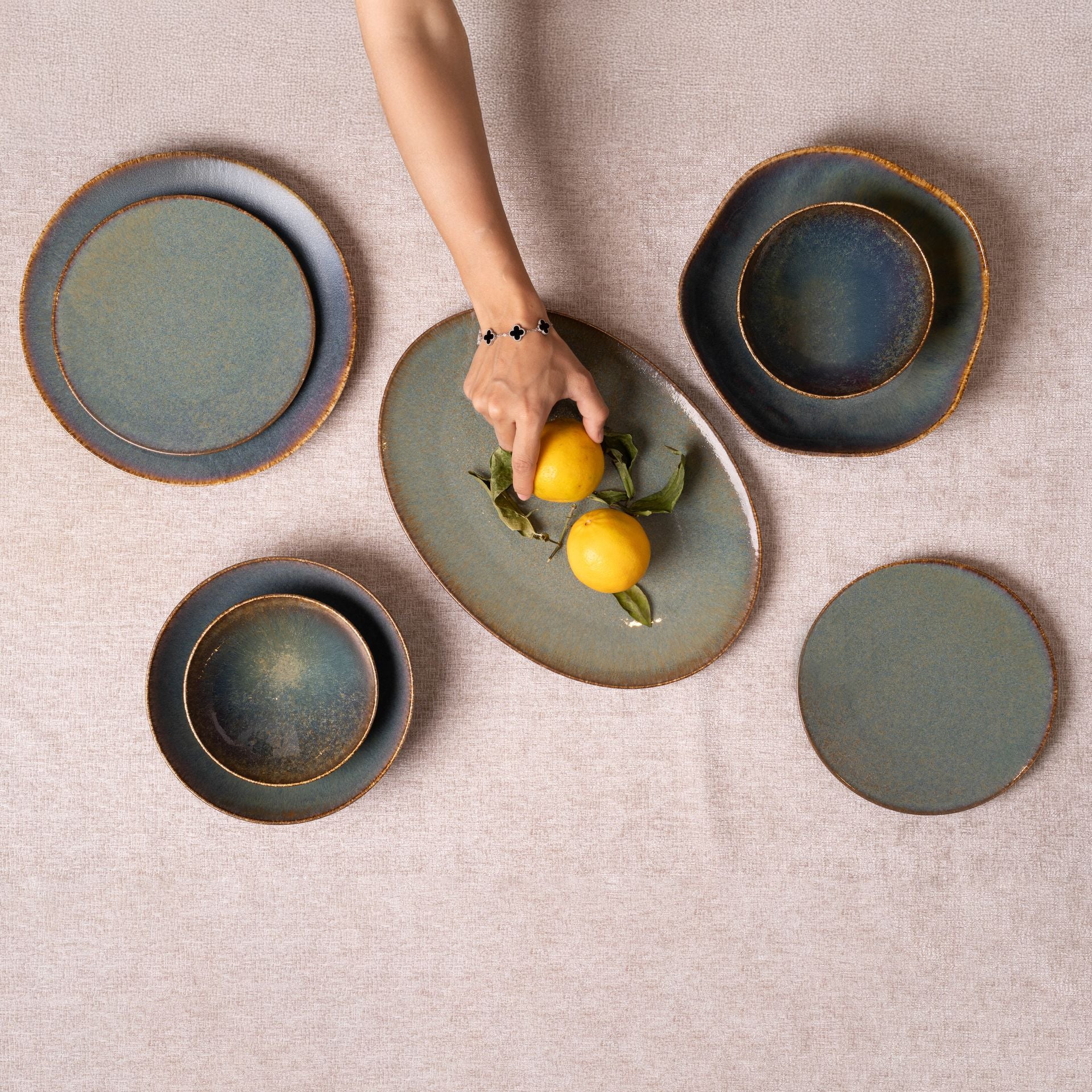 HomePro Porcelain Emerald Green Set