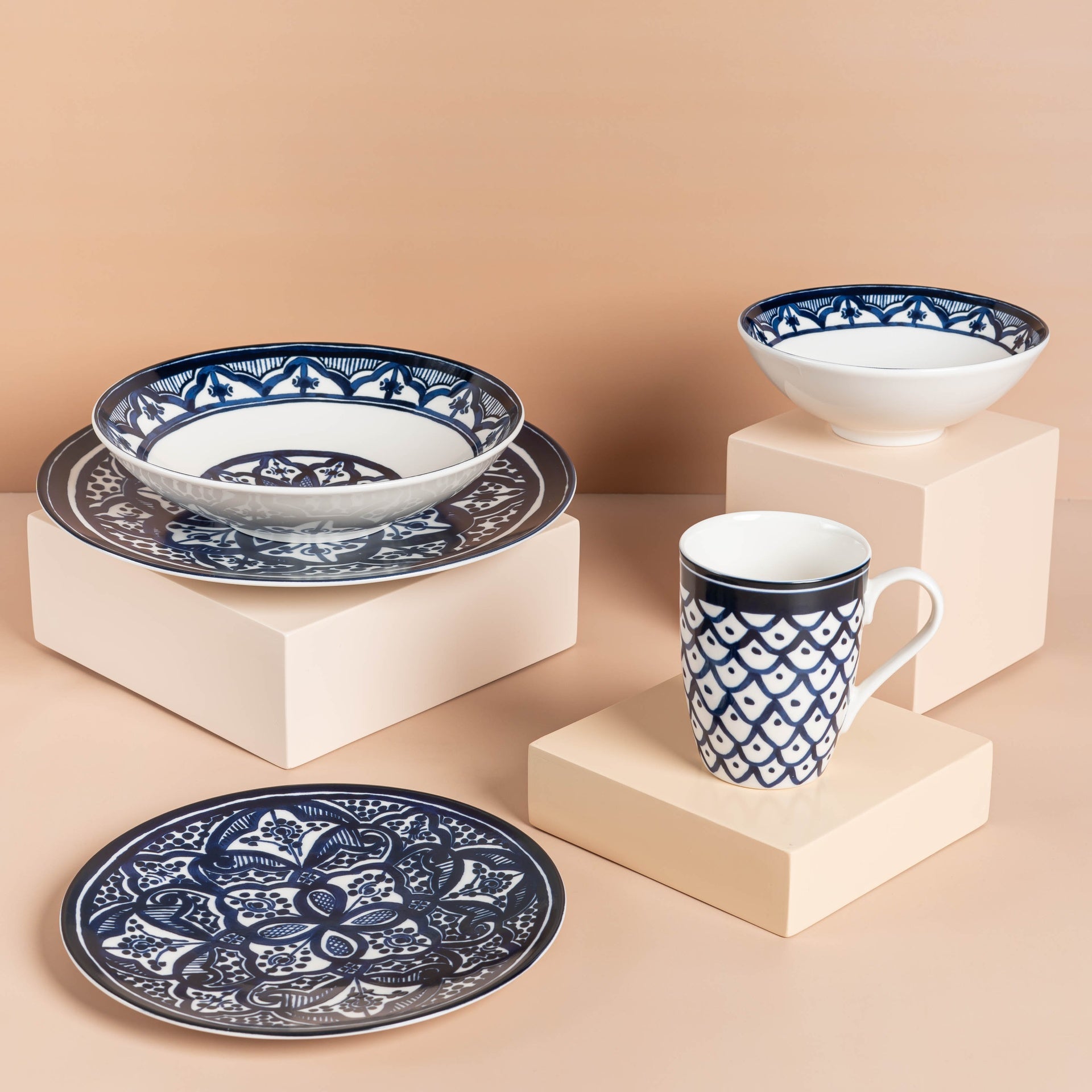 HomePro Royal Blue Dinner Set