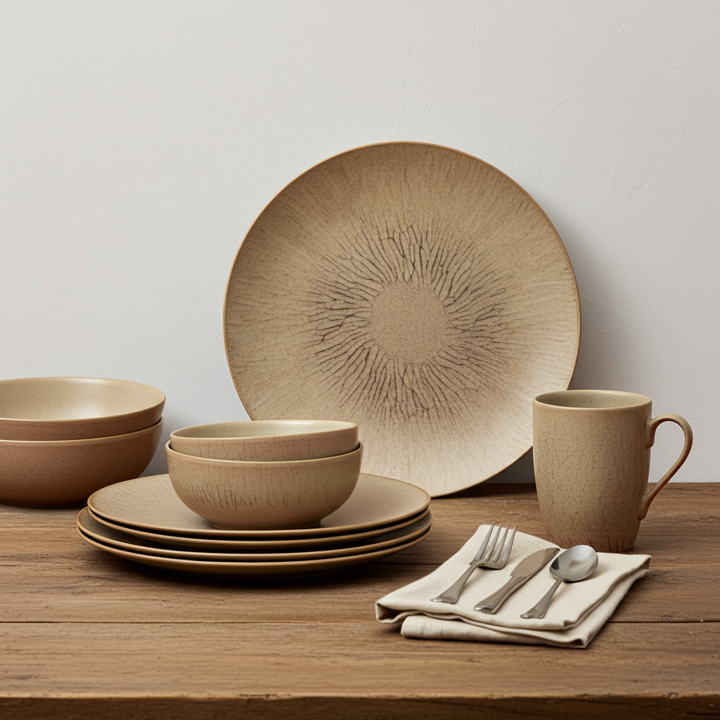 Rockery Dinner Set of 30 Porcelain Plates