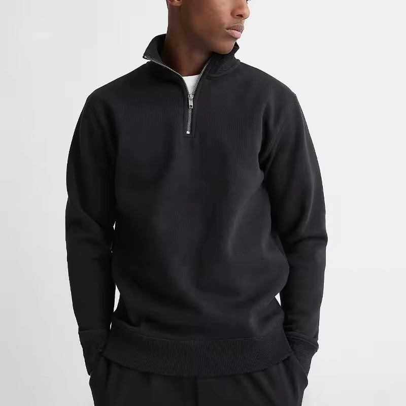Gaomi Sailtek International Co., Ltd. Custom Fleece Oversized Quarter Zip Sweatshirts Men High Quality Heavyweight Baggy Drop...