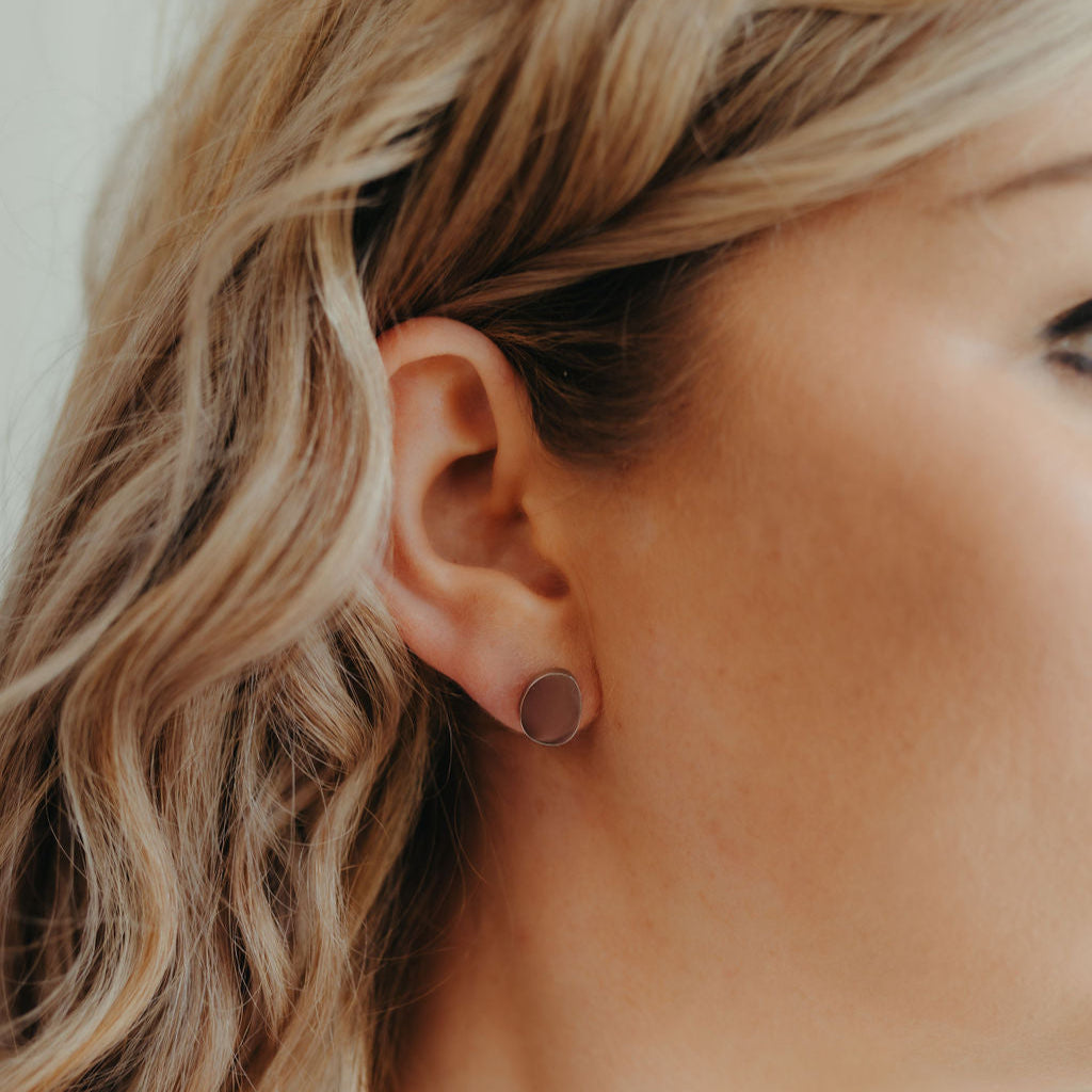 Katyb Jewellery NZ Abstract Circle Stud Earrings