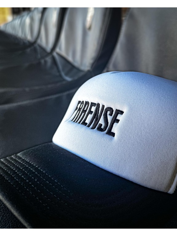 Sporting Clube Farense White and Black "FARENSE" Curved Bill Trucker Hat