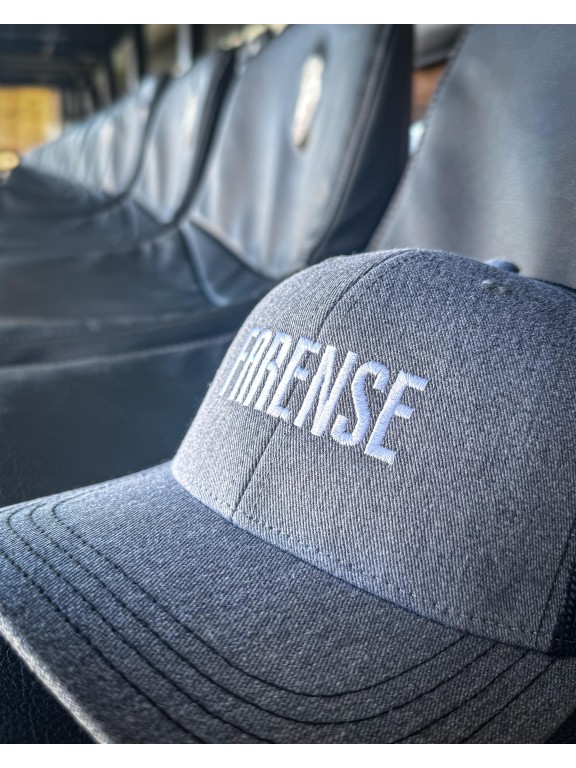 Grey and Black "FARENSE" Curved Bill Trucker Hat