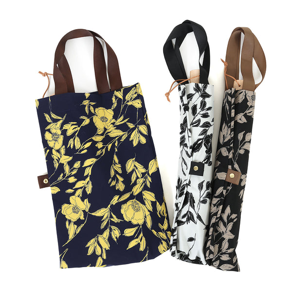 Ichihara Co., Ltd. 2way tote bag included folding umbrella flower print light blocking and heat shielding...