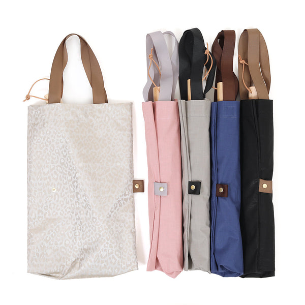 Ichihara Co., Ltd. 2way tote bag included folding umbrella leopard jacquard plain light blocking and heat...