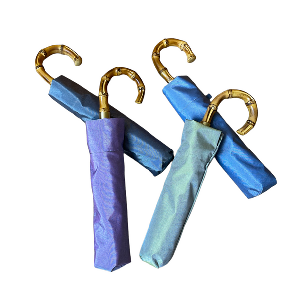 Ichihara Co., Ltd. First-class light blocking chambray brush eye bamboo all-season folding parasol