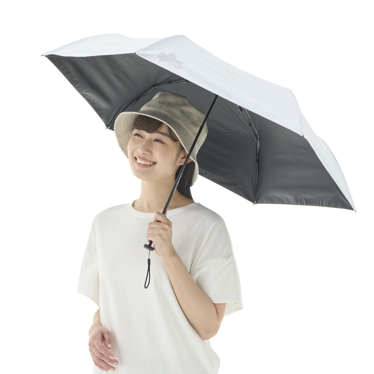 Logos ソーラーブロック日傘・コンパクト(晴雨兼用)