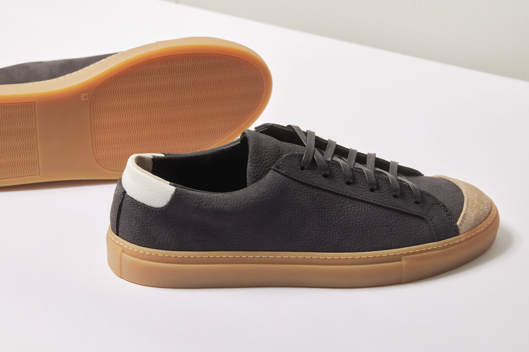 Opie Way Footwear Pre-Order Men's James Court Sneaker | Lo | Black/Ivory/Gum