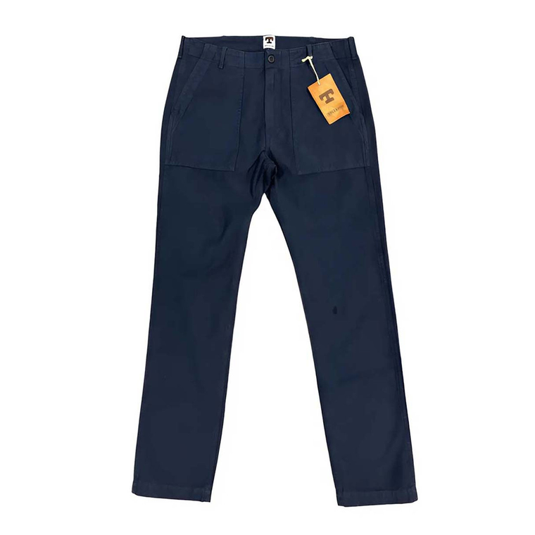 Tellason Fatigue Pant - Navy Sateen Original Tapered Leg