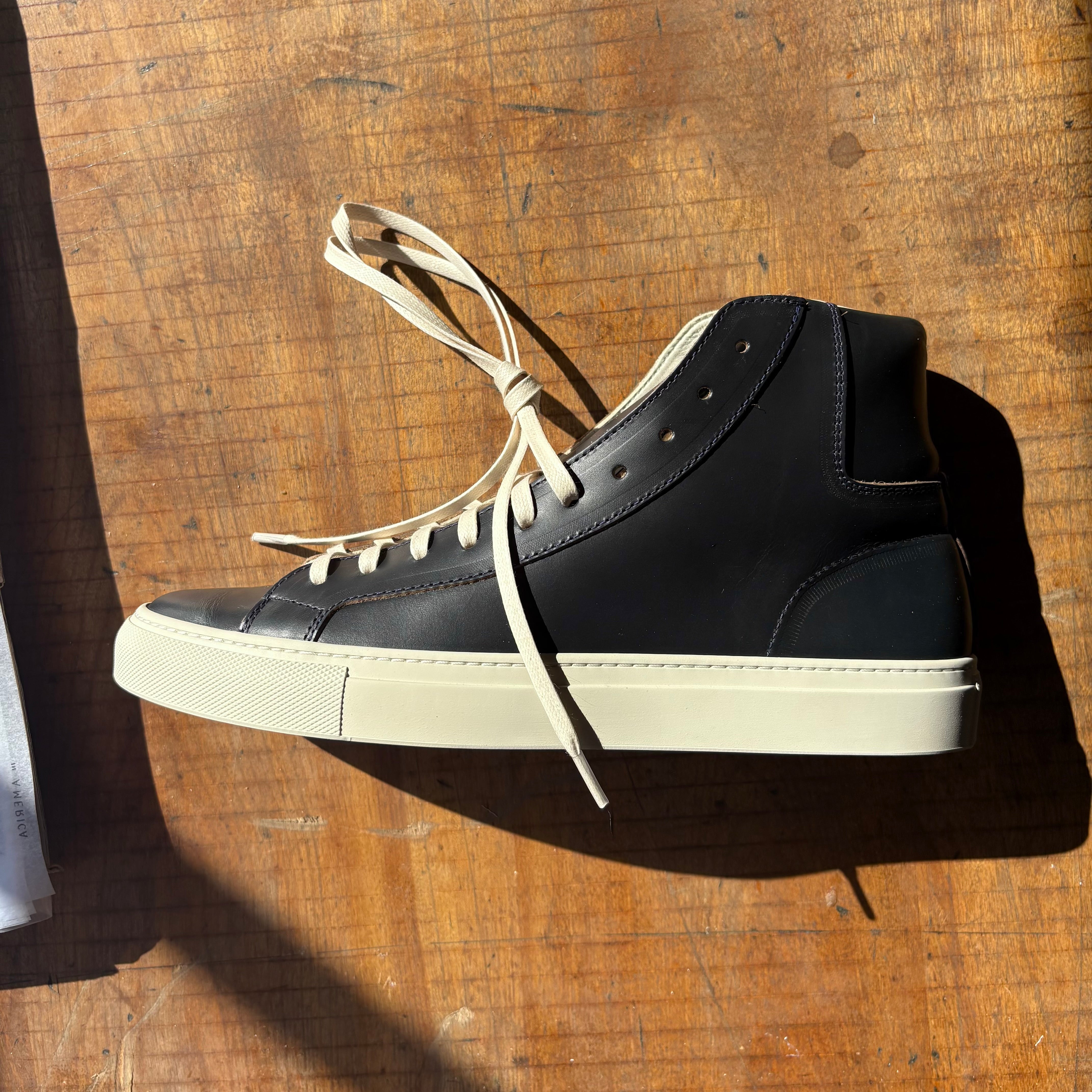 Pre-order Men's James Court Hi | Navy Chromexcel