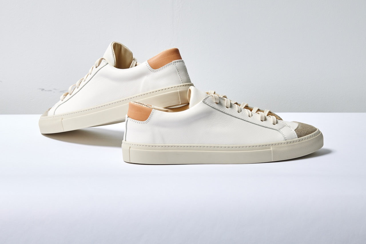 Men's James Court Sneaker | Lo | Ivory and Essex
