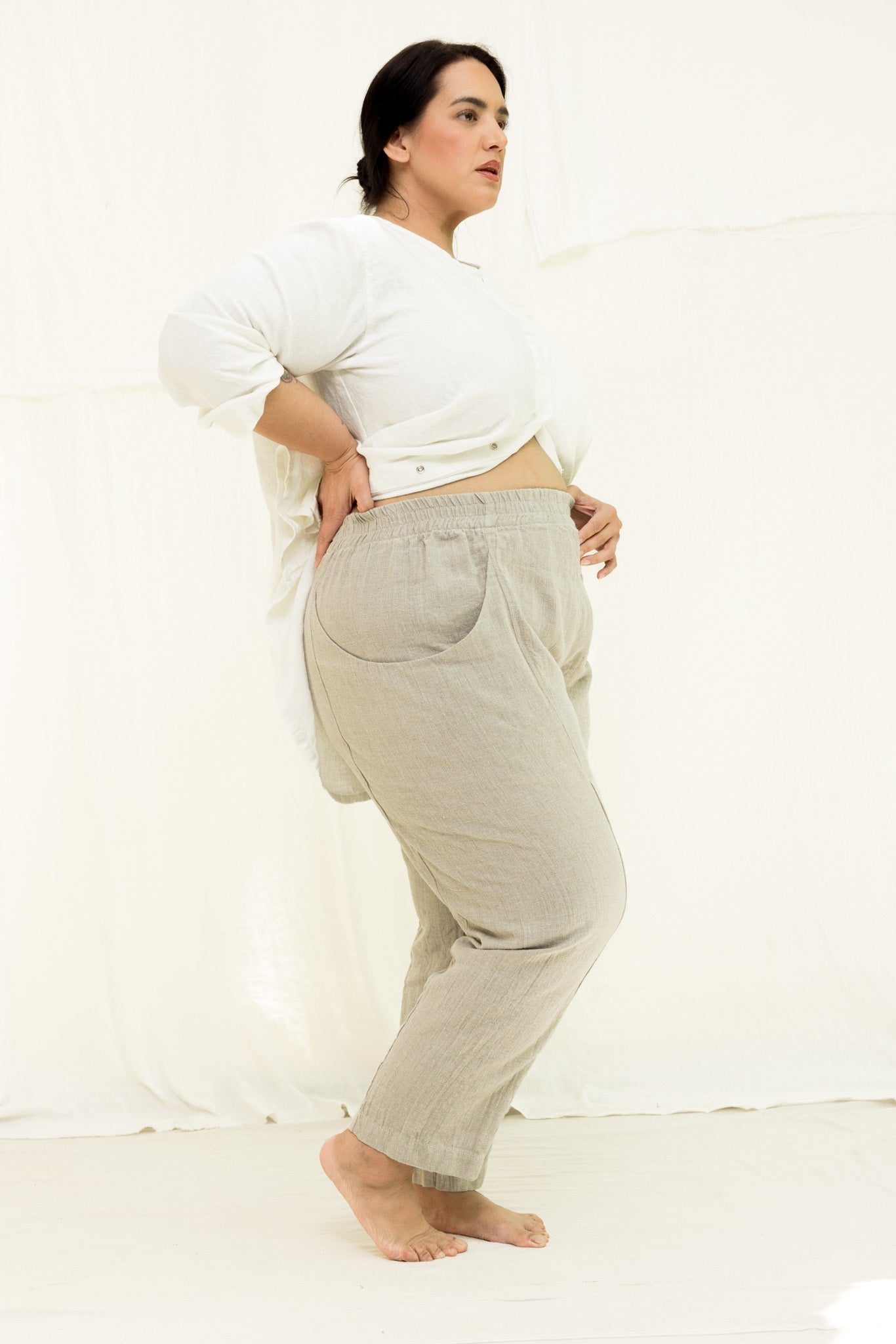 Elizabeth Suzann Clyde Work Pant in Midweight Linen